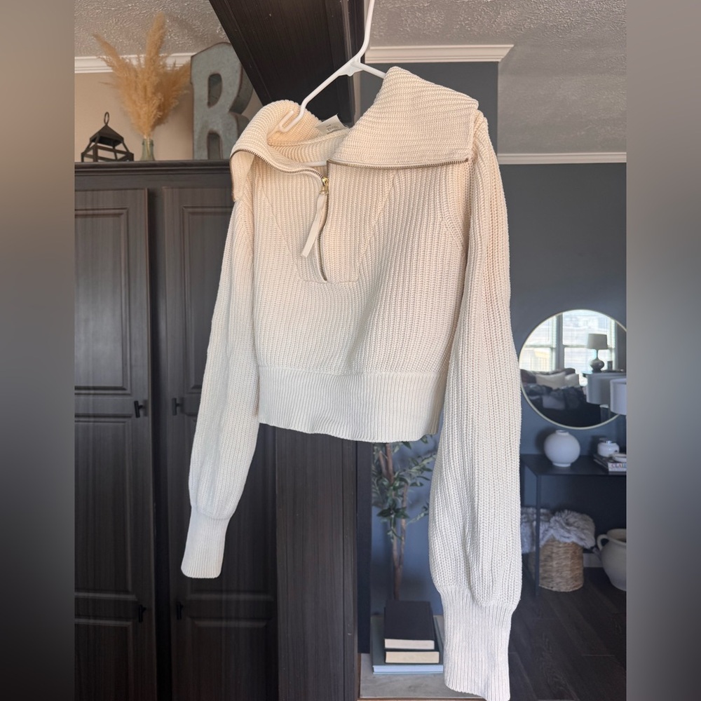 Varley Mentone Creme Neck Sweater - Picture 4 of 6